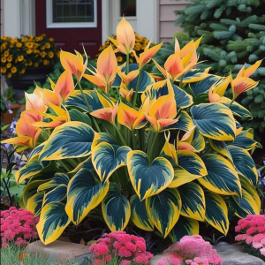 Хоста Флейм Данс купить по цене от 650р. в интернет-магазине «Посадика» с доставкой почтой в в Дмитровске и по всей России – [изображение №1].